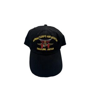 Eagle Crest Marine Corps Air Station Iwakuni Baseball Cap Men One Size Black Hat